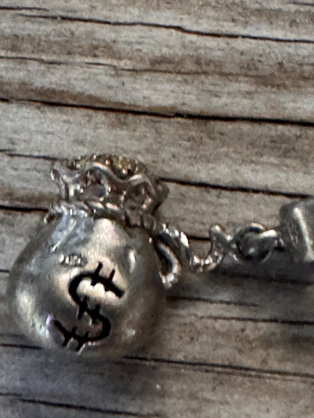 Sterling Silver Money Bag Elephant Charm Pendant 925 Good Luck Prosperity 1” - Picture 3 of 6